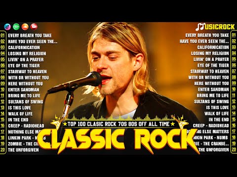 Classic Rock Songs 70s 80s 90s🔥Guns N Roses, Queen, Aerosmith, Bon Jovi, Metallica, Nirvana, ACDC