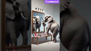 What do you think? #ElephantMakeup #FunnyElephant #WhimsicalWorld #AnimalFun #CreativeAnimation