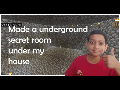 I made a underground secret room in Minecraft.