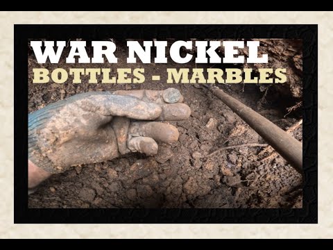 Town Dump Archaeology - War Nickel - Vintage Marbles - Bottle Digging - Antiques - American Pickers