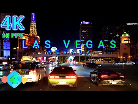 Late Night Drive in Las Vegas Part 4/4, Nevada USA 4K - UHD