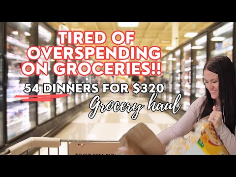 HOW IM SAVING ON GROCERIES THIS YEAR! OVER 54 DINNERS ! BUDGET FRIENDLY GROCERY HAUL.