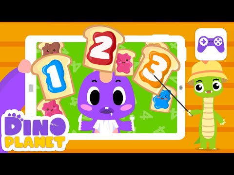 Counting numbers 1 to 5 | ✍️✌️️ Learning numbers for kids | DINO Cartoon Class