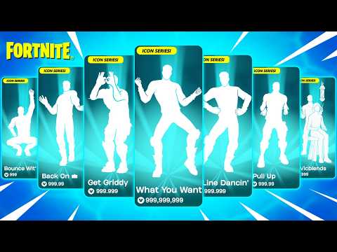 ALL FORTNITE ICON SERIES DANCES & EMOTES (What You Want, Get Griddy, Starlit, Out West, Houdini)