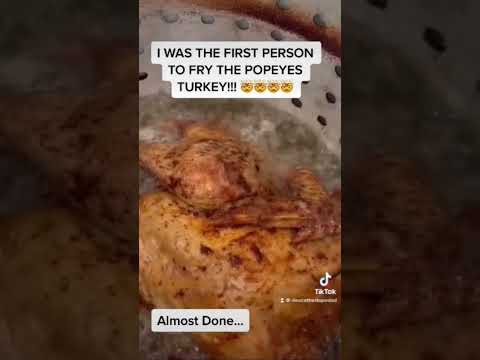 First EVER to fry a Popeyes Turkey on YouTube 😅 Thowback Thanksgiving 2021.