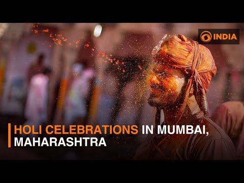 Holi celebrations in Mumbai, Maharashtra - Locals express excitement & enthusiasm