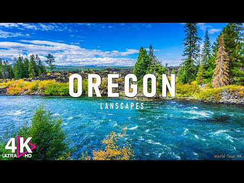 FLYING OVER OREGON COAST 4K UHD - Relaxing Music With Beautiful Nature Scenes - 4K Video UHD