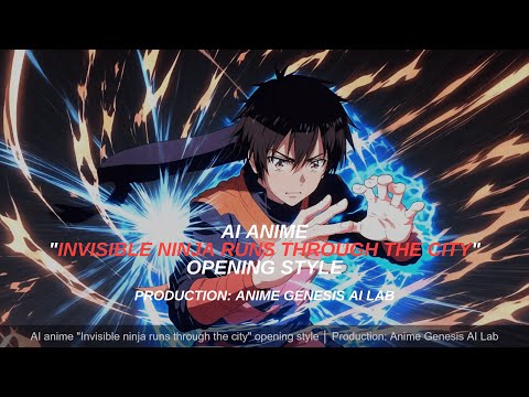 【Anime Genesis AI Lab】AI anime "Invisible ninja runs through the city" opening style