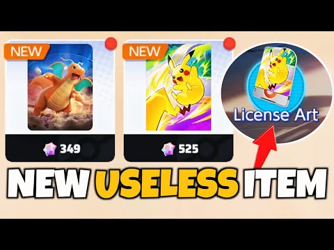 New Item License Art Pikachu & Dragonite in Shop - Pokémon Unite