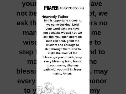 A Prayer For Open Doors: blessed #prayer #morningprayer #shorts