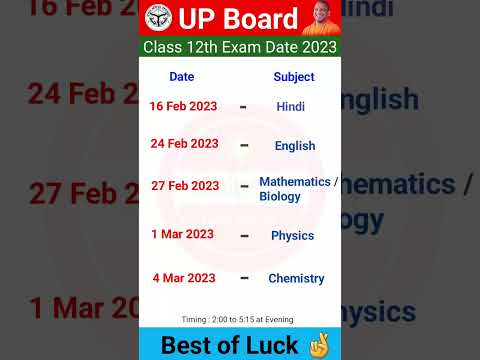 up board 2023 exam date / UP Board Exam Date 2023 / up board time table 2023