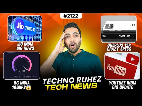 Jio Big News,Oneplus 15R😍,6G Big News,iOS 19,5G India 10Gbps💪,vivo X200 Ultra,YouTube Big Update