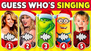 Guess Who's Singing 🎅🎤🎶 CHRISTMAS Song Edition 🎁 | Mariah Carey, Home Alone, Grinch