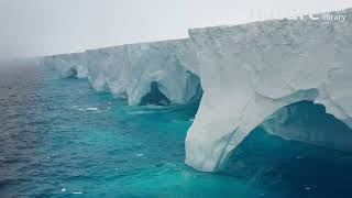 Drone shot of iceberg A23a, encountered in the Southern Ocean near the Weddell Sea. January. 2024.