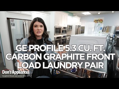 GE Profile 5.3 Cu. Ft. Carbon Graphite Front Load Laundry Pair