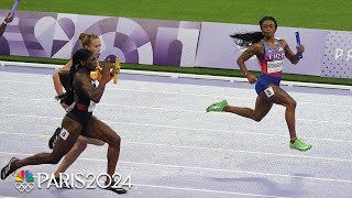 Sha’Carri Richardson's blistering, come-from-behind anchor leg ices 4x100m gold | Paris Olympics