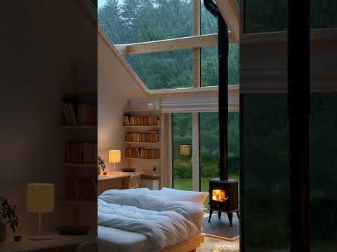 #relax #cozycabinambience #rain #cabinambience #rainsounds #cabinrainsounds #fireplace #peace #calm