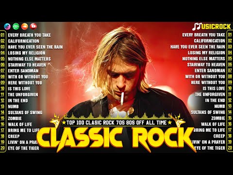 Queen, Nivrana,Guns N Roses, ACDC, Bon Jovi , U2, Def Leppard   Classic Rock Songs 70s 80s 90s