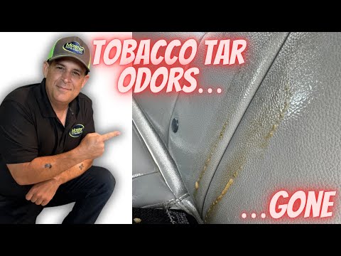 Tobacco tar odor removal | only directly applied liquid will work |