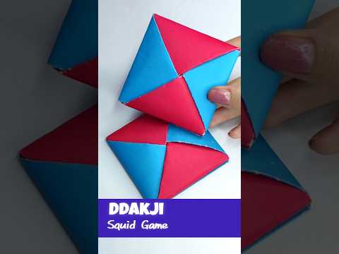 DIY Squid Game Ddakji toy origami #diy #shorts #squidgame #craft #howto