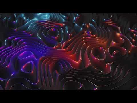 [1 hour] - Background 3d simulation of fluid with sound effect in 4k.