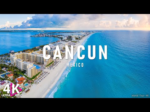 FLYING OVER CANCUN (4K UHD) - Relaxing Music Along With Beautiful Nature Videos - 4K Video UltraHD