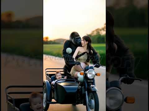 Gentle gorilla journey#viralshort #trendingshort #happy #gorilla #animallover#pregnentwomen