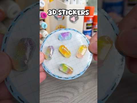 ✨3D DIY stickers!? #cutecrafts #papercraft #minicraft #diysticker #stikers #cute #crafts #craft