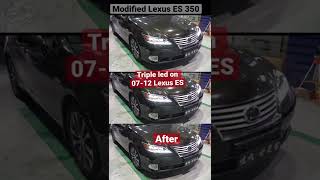 Car headlight replacement for 207-2012 Lexus ES 350 triple led modified cars #shorts #modifiedcars