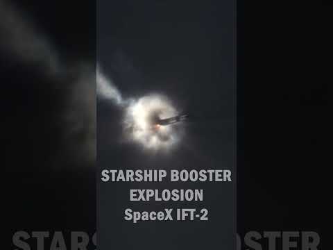 StarShip Booster Explosion SpaceX IFT-2 - SkyshowTV #spacex #starship #booster #explosion