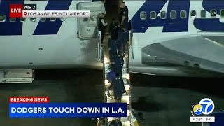 Tokyo Series: Dodgers team plane Atlas Air returns from Japan