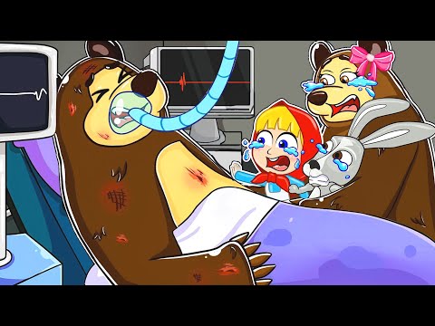 NO!!! The Bear please don't Leave us!! Sad Story Little Red Riding Hood - The Bear Cartoon