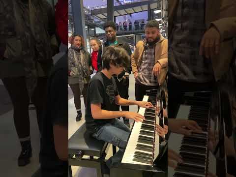 Playing Golden Hour by JVKE on a public piano