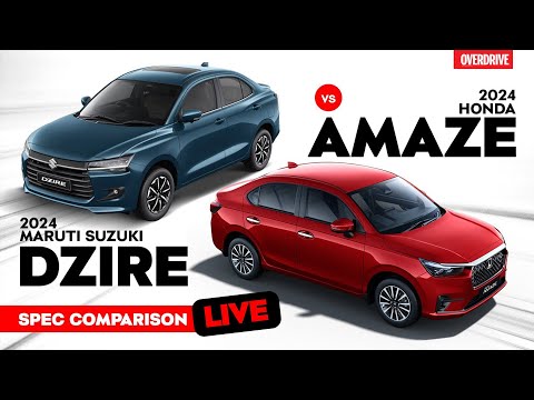 LIVE: Honda Amaze vs Maruti Suzuki Dzire | Spec Comparison | Which Compact Sedan Wins?