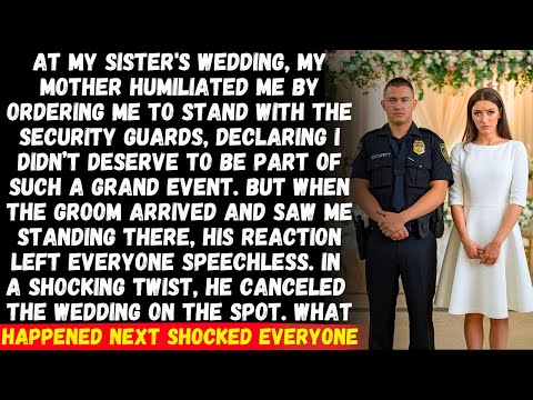 At my sister's wedding, my mother humiliated me by making me stand with the security guards, but..