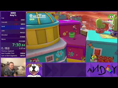 Super Mario Odyssey Any% (1:10:36 | 8/9/20)