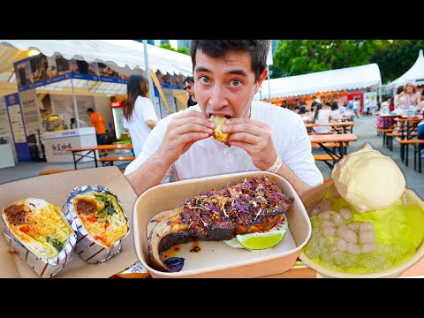 Biggest SINGAPORE FOOD Festival!! Padang Burrito, Laksa Goreng + Stingray Steak & More!