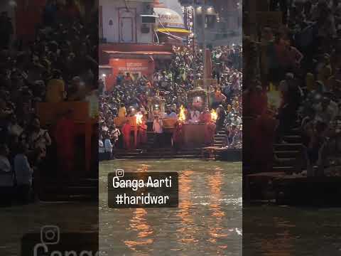 ganga Aarti at har ko puri haridwar #religion #chardham #travel #gangaarti