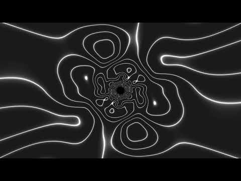 Abstract Black and White Neon wave pattern| Tunnel Backgrounds | 2 hours 4k Background