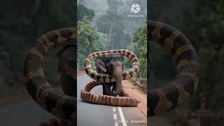 Elephant Vs Anaconda #anaconda #elephant #wildlife #animals #animallife #animalworld