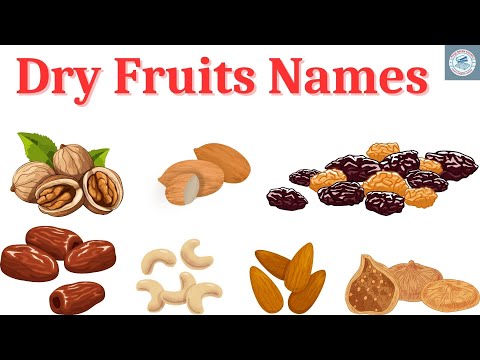 Dry Fruits names  | Learn dry fruits names | English for kids |