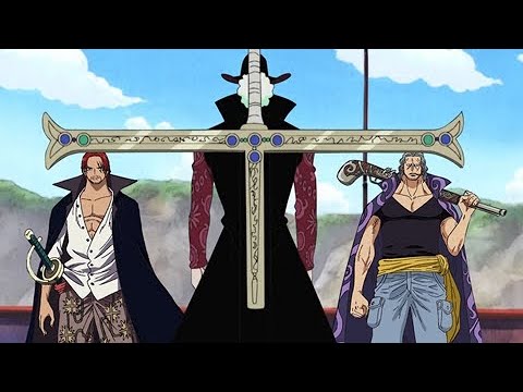 Mihawk asks Shanks for help to ally with the Cross Guild - One Piece