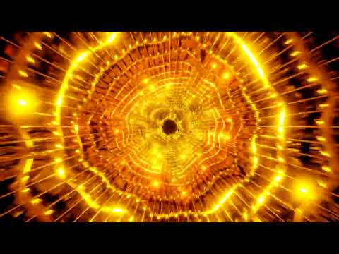 VJ Loop Golden Shine Tunnel // @3DMotionGraphicsVFX