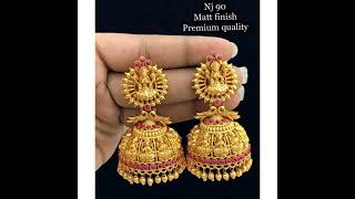 Latest Gold Jhumka Designs 2024/Temple jhumka designs / gold earrings designs #jhumka #gold #shorts