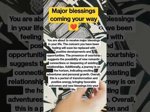 Major blessings coming your way 💕 #tarot #love #crush #shortsviral #blessings