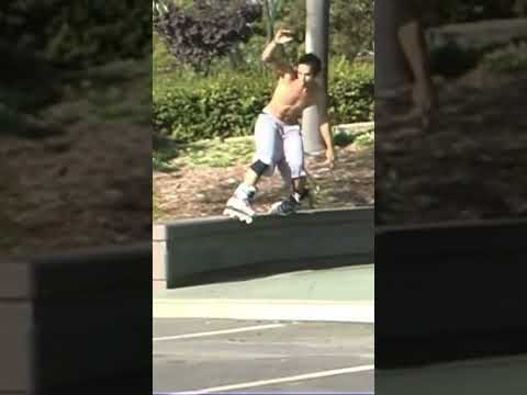 Long topsoul around curved ledge #shorts #rollerblading #inlineskating