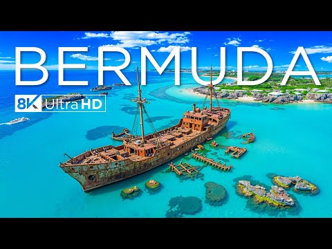 Bermuda 8K UHD - Turquoise Waters and Pink Sand Beaches with Relaxing Music - 8K Video Ultra HD