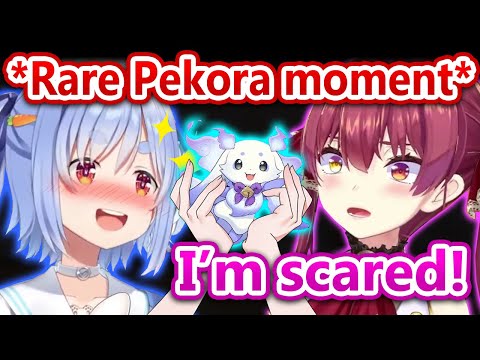 Marined Scared By Pekora Completely Breaking Her Character...