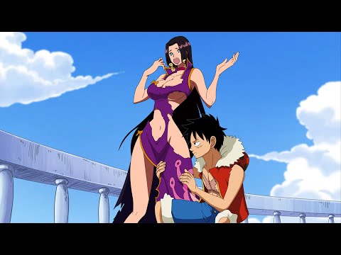 Boa Hancock's reaction after Luffy saw her without clothes in One Piece