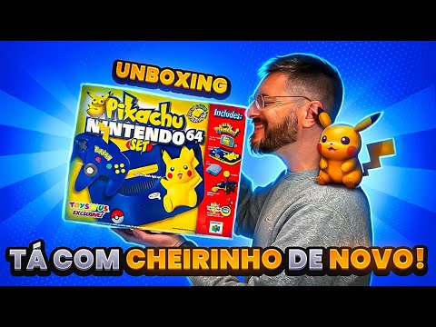 Unboxing Nintendo 64 Pikachu edição especial Toy'r Us